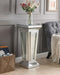 Nysa Pedestal Stand, Mirrored & Faux Crystals